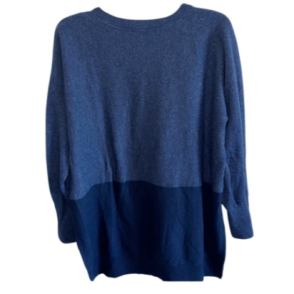 Athleta WOOL CASHMERE STARGAZER PULLOVER NAVY Sz Large - Picture 3 of 12